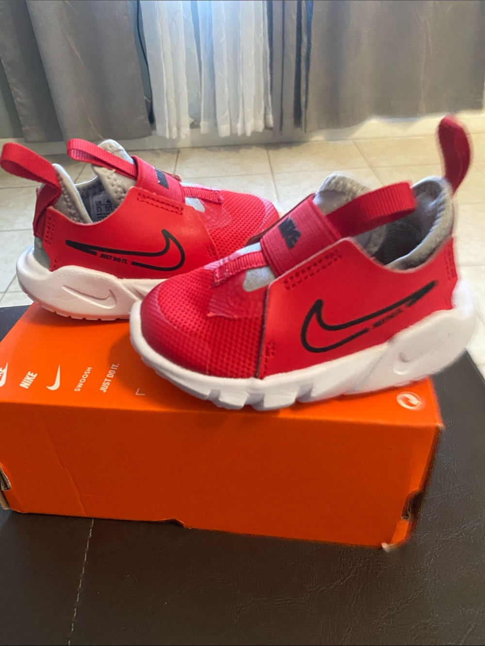 Nike Kids' Red Slip-On Athletic Sneakers size 4 baby